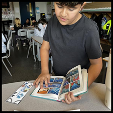A student reading.