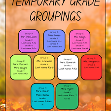 Temporary Grade Groupings